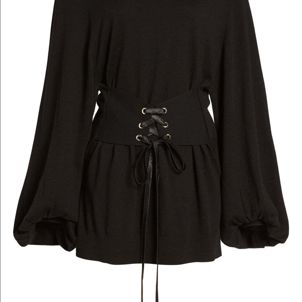 Boho Leith | Beautiful Black Corset Tunic Sweater